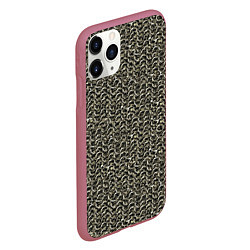 Чехол iPhone 11 Pro матовый Русская кольчуга, цвет: 3D-малиновый — фото 2