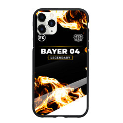 Чехол iPhone 11 Pro матовый Bayer 04 legendary sport fire, цвет: 3D-черный