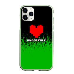 Чехол iPhone 11 Pro матовый Undertale - зеленая трава, цвет: 3D-салатовый