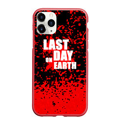 Чехол iPhone 11 Pro матовый The last of us - красная текстура, цвет: 3D-красный