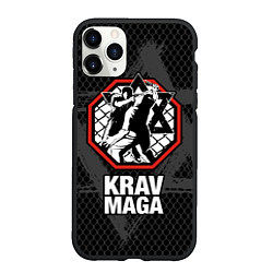Чехол iPhone 11 Pro матовый Krav-maga octagon, цвет: 3D-черный