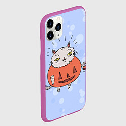 Чехол iPhone 11 Pro матовый Гадостный котик, цвет: 3D-фиолетовый — фото 2