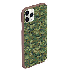 Чехол iPhone 11 Pro матовый Милитари звезда мини, цвет: 3D-коричневый — фото 2