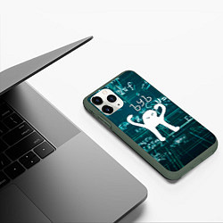 Чехол iPhone 11 Pro матовый Ъуъ съука умножение, цвет: 3D-темно-зеленый — фото 2