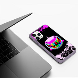 Чехол iPhone 11 Pro матовый 6ix9ine акула neon, цвет: 3D-серый — фото 2
