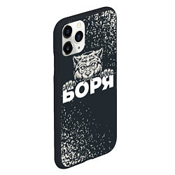 Чехол iPhone 11 Pro матовый Боря зубастый волк, цвет: 3D-черный — фото 2
