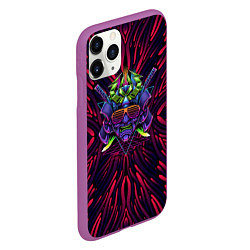 Чехол iPhone 11 Pro матовый Разноцветный Самурай, цвет: 3D-фиолетовый — фото 2