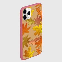 Чехол iPhone 11 Pro матовый Осенняя атмосфера, цвет: 3D-малиновый — фото 2