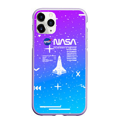 Чехол iPhone 11 Pro матовый Nasa фигурки, цвет: 3D-светло-сиреневый