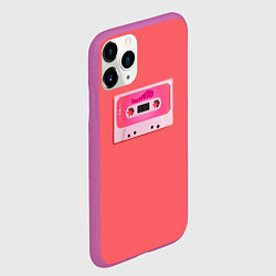 Чехол iPhone 11 Pro матовый BTS cassette, цвет: 3D-фиолетовый — фото 2