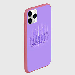 Чехол iPhone 11 Pro матовый BTS live goes on purple, цвет: 3D-малиновый — фото 2