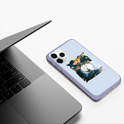 Чехол iPhone 11 Pro матовый BTS fairy tale, цвет: 3D-светло-сиреневый — фото 2