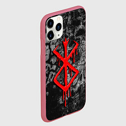 Чехол iPhone 11 Pro матовый Berserk smudges, цвет: 3D-малиновый — фото 2
