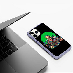 Чехол iPhone 11 Pro матовый Ророноа Зоро - Ван пис, цвет: 3D-светло-сиреневый — фото 2