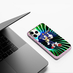 Чехол iPhone 11 Pro матовый Sonic - hedgehog - video game, цвет: 3D-розовый — фото 2