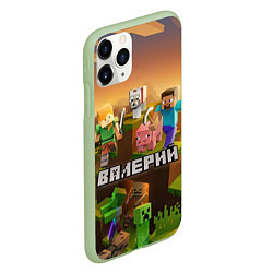 Чехол iPhone 11 Pro матовый Валерий Minecraft, цвет: 3D-салатовый — фото 2