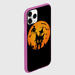 Чехол iPhone 11 Pro матовый Сказочная ночь на Хэллоуин, цвет: 3D-фиолетовый — фото 2