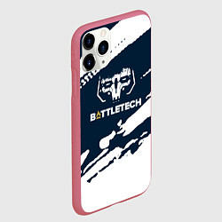 Чехол iPhone 11 Pro матовый Battletech Краска, цвет: 3D-малиновый — фото 2
