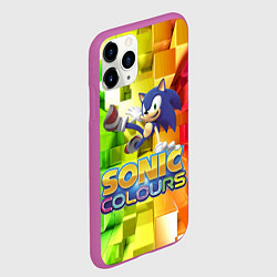 Чехол iPhone 11 Pro матовый Sonic Colours - Hedgehog - Video game, цвет: 3D-фиолетовый — фото 2