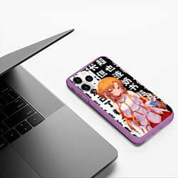 Чехол iPhone 11 Pro матовый Асуна - Sword art online, цвет: 3D-фиолетовый — фото 2