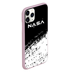 Чехол iPhone 11 Pro матовый Наса белая краска, цвет: 3D-розовый — фото 2