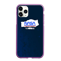 Чехол iPhone 11 Pro матовый Nasa - планеты, цвет: 3D-фиолетовый