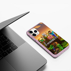 Чехол iPhone 11 Pro матовый Елизавета Minecraft, цвет: 3D-розовый — фото 2