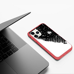 Чехол iPhone 11 Pro матовый Children of Bodom крапинки краски, цвет: 3D-красный — фото 2