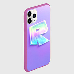 Чехол iPhone 11 Pro матовый Roblox gradient, цвет: 3D-фиолетовый — фото 2