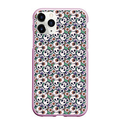 Чехол iPhone 11 Pro матовый Череп и глаз, цвет: 3D-розовый