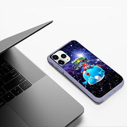 Чехол iPhone 11 Pro матовый Super Mario Galaxy - Nintendo, цвет: 3D-светло-сиреневый — фото 2