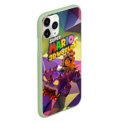 Чехол iPhone 11 Pro матовый Точило Боузера - Super Mario 3D World, цвет: 3D-салатовый — фото 2