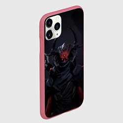 Чехол iPhone 11 Pro матовый Metall hellsinger art, цвет: 3D-малиновый — фото 2
