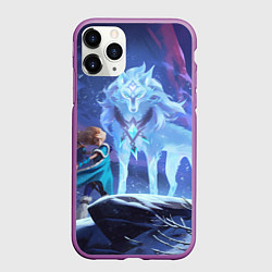 Чехол iPhone 11 Pro матовый Новая личность Кристал Мэйдн, цвет: 3D-фиолетовый