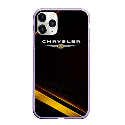 Чехол iPhone 11 Pro матовый Chrysler Абстракция, цвет: 3D-светло-сиреневый