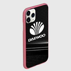 Чехол iPhone 11 Pro матовый Daewoo Абстракция, цвет: 3D-малиновый — фото 2