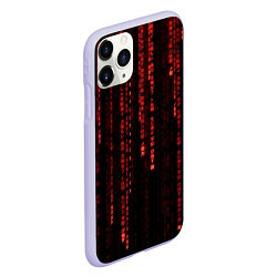 Чехол iPhone 11 Pro матовый Программные иероглифы, цвет: 3D-светло-сиреневый — фото 2