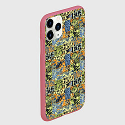 Чехол iPhone 11 Pro матовый Серфинг и волны, цвет: 3D-малиновый — фото 2