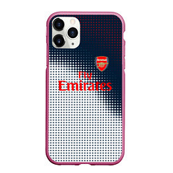 Чехол iPhone 11 Pro матовый Arsenal logo абстракция, цвет: 3D-малиновый