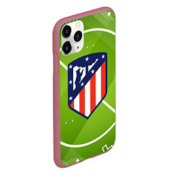 Чехол iPhone 11 Pro матовый Atletico madrid Поле, цвет: 3D-малиновый — фото 2