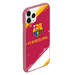Чехол iPhone 11 Pro матовый Barcelona Краска, цвет: 3D-малиновый — фото 2