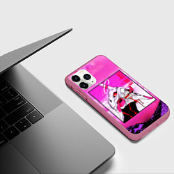 Чехол iPhone 11 Pro матовый Neon Genesis Evangelion: Eva 01, цвет: 3D-малиновый — фото 2