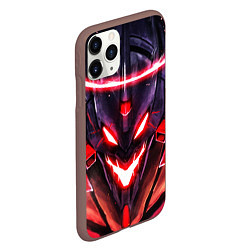 Чехол iPhone 11 Pro матовый Evangelion: Eva 01, цвет: 3D-коричневый — фото 2