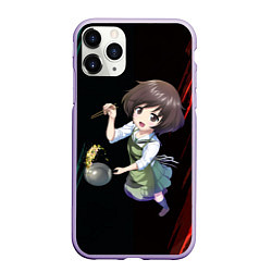 Чехол iPhone 11 Pro матовый Юкари Акияма, цвет: 3D-светло-сиреневый