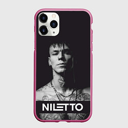 Чехол iPhone 11 Pro матовый Данил Прытков черно-белая фотография, цвет: 3D-малиновый