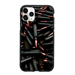 Чехол iPhone 11 Pro матовый Черные патроны, цвет: 3D-черный