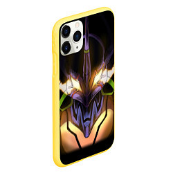 Чехол iPhone 11 Pro матовый Eva 01: Evangelion, цвет: 3D-желтый — фото 2