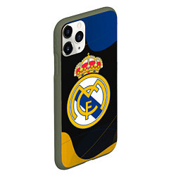 Чехол iPhone 11 Pro матовый Real madrid Абстракция, цвет: 3D-темно-зеленый — фото 2