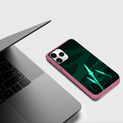 Чехол iPhone 11 Pro матовый Истребление всего зла - Сяо - Геншин, цвет: 3D-малиновый — фото 2