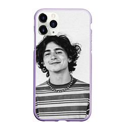 Чехол iPhone 11 Pro матовый Timothee Chalamet black white photo